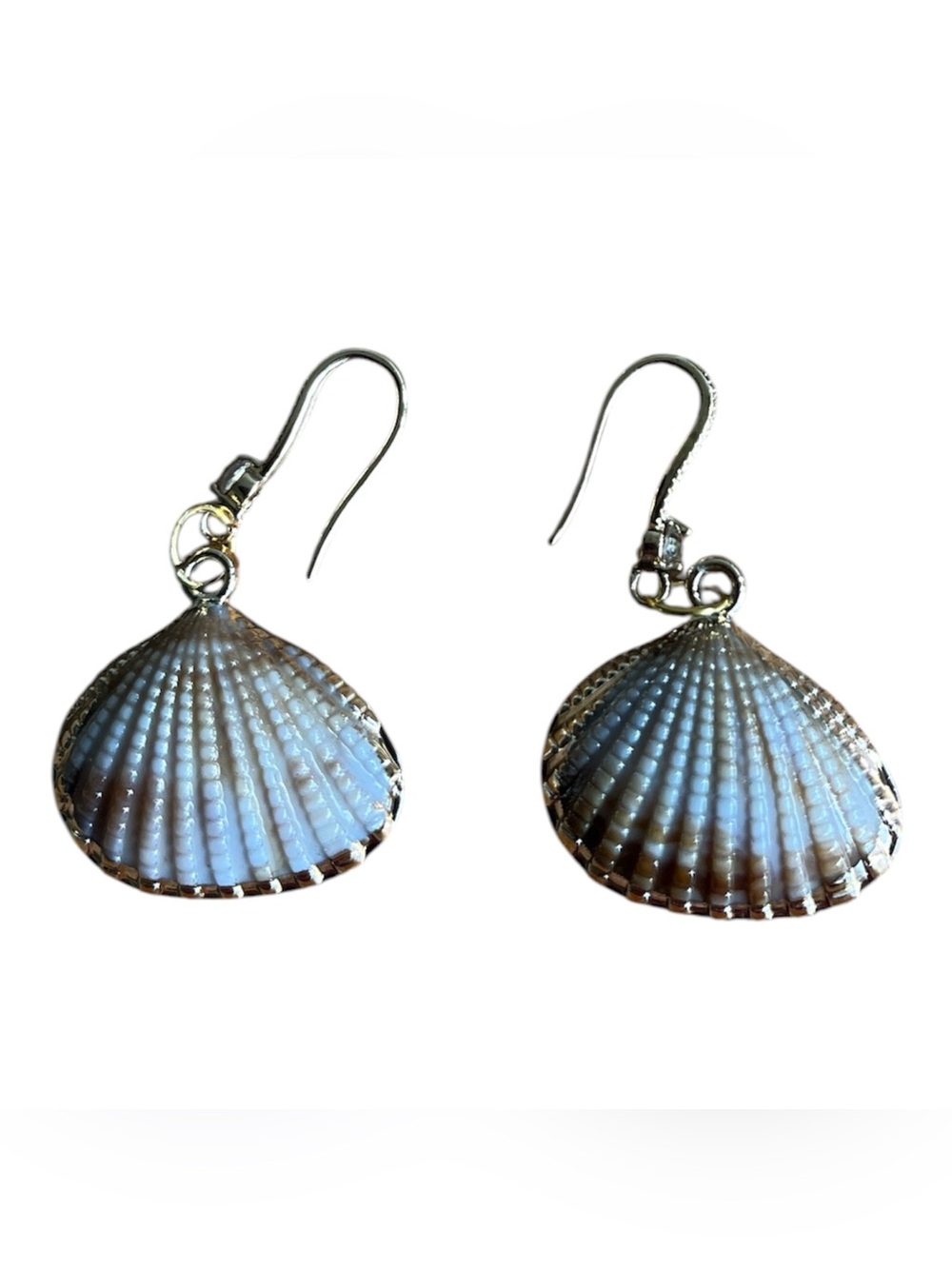 Handcrafted White Shell Drop Earrings - Women's Beach Jewelry